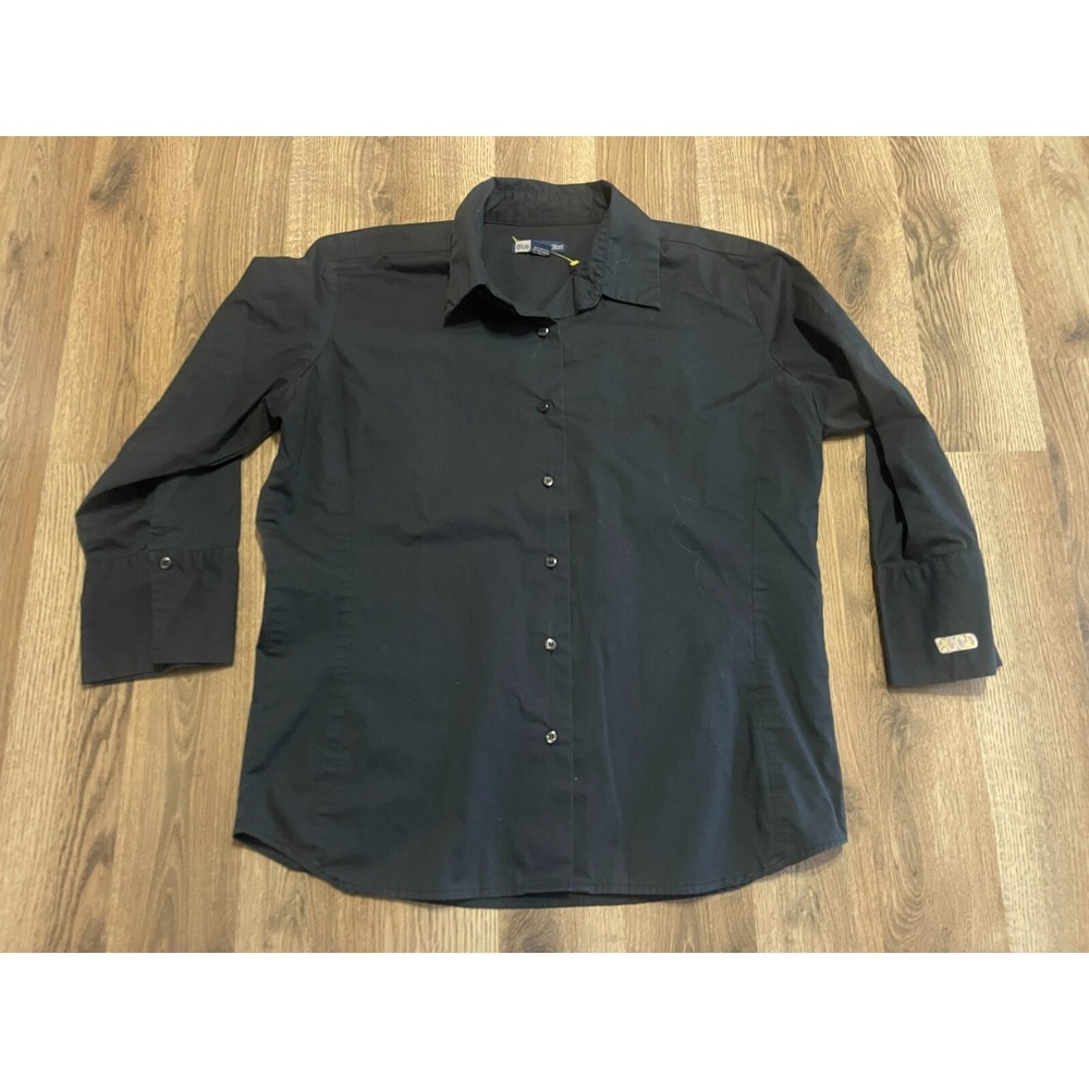 Blue Generation Shirt, Women's Size Medium, Black, Button Up, Long Sleeve